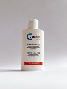 Ceramol PSOR Aktivshampoo – Unterstützende Pflege bei Psoriasis, verdickter Haut und Schuppen. Erhältlich im Shop der Helios Apotheke Klosters.