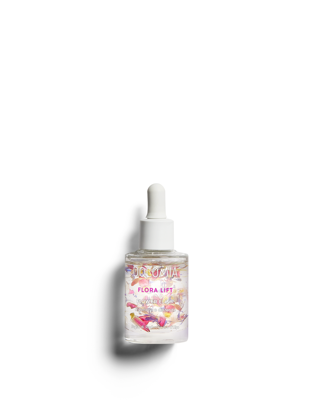 Dolomia Flora Lift Flower Elixir – Nährt, spendet Feuchtigkeit, kräftigt die Haut und entspannt durch seinen Duft. Wirkt über Nacht allen Zeichen des stressigen Alltags und Müdigkeit entgegen. Erhältlich im Shop der Helios Apotheke Klosters.