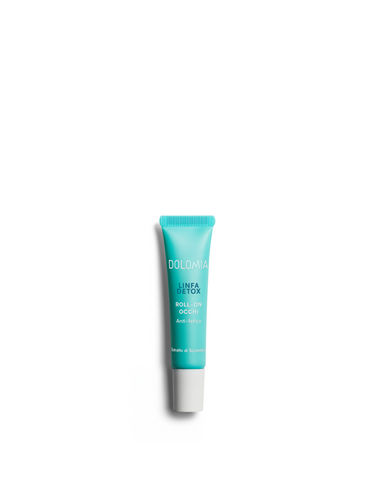 Dolomia Linfa Detox Augen Roll-on – Entgiftende Pflege mit abschwellender Wirkung gegen Tränensäcke und Augenringe, belebter und offener Blick. Erhätlich im Shop der Helios Apotheke Klosters.