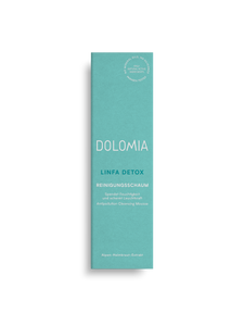 Dolomia Linfa Detox Reinigungsschaum – Entfernt Giftstoffe und Unreinheiten für eine elastische, frische und strahlende Haut.