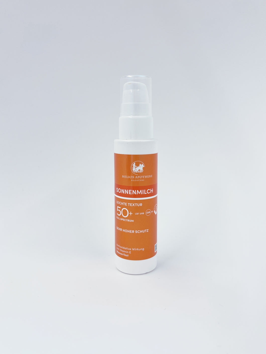Sonnenmilch LSF 50+ für den Körper – Hoher Schutz mit Full Spectrum Filtersystem vor UVA-UVB-IR-Strahlen. Erhältlich im Shop der Helios Apotheke Klosters.
