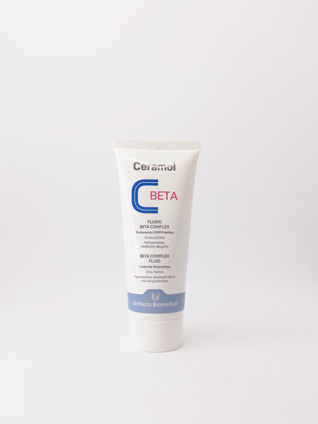 Ceramol Beta Complex Fluid – Intensiv lindernde Körperpflege bei hyperreaktiver, überempfindlicher und allergischer Haut. Erhältlich im Shop der Helios Apotheke Klosters.