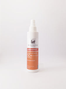 Sonnenspray Körper LSF 50+ Ultraleicht – Hoher Schutz mit Full Spectrum Filtersystem vor UVA-UVB-IR-Strahlen. Erhältlich im Shop der Helios Apotheke Klosters.